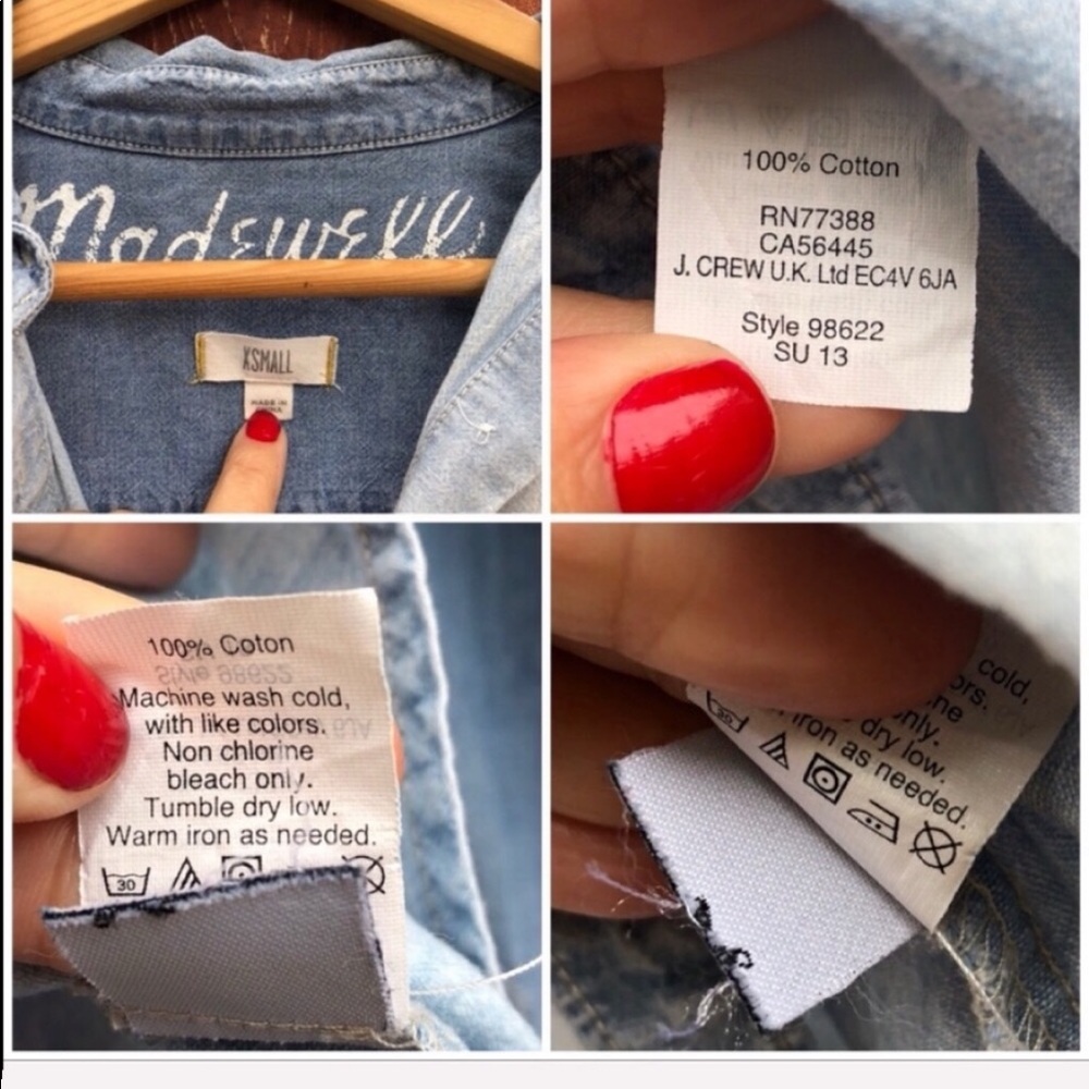 Madewell chambray Two tone button down. Size XS - Picture 6 of 8
